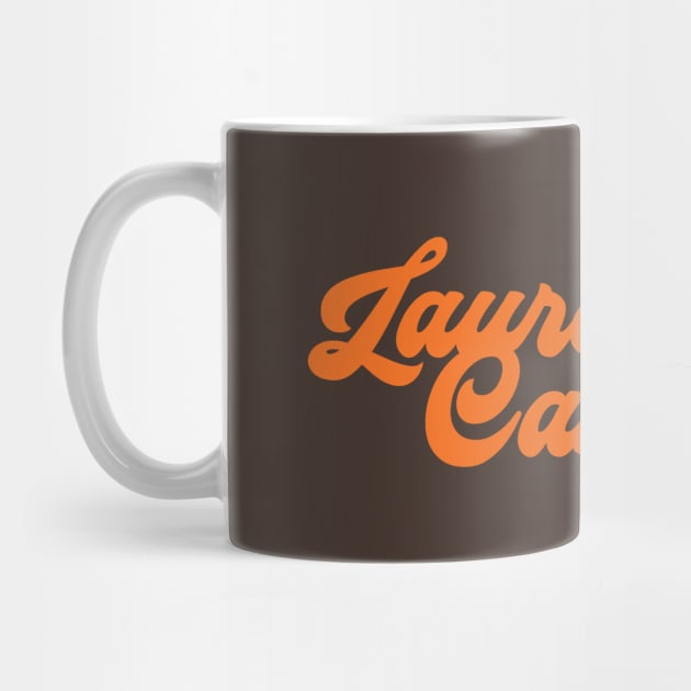 Retro Laurel Canyon flower logo - orange by retropetrol